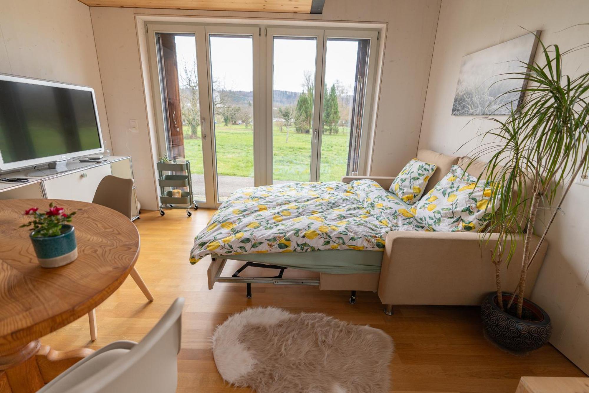 Tiny House Chez Claudine - Relaxen, Workspace, Naehe Thermen, Netflix, Free Parking & Wifi Brugg  Exterior foto
